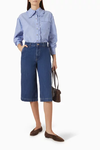 Kendall Ruffle Shirt in Cotton