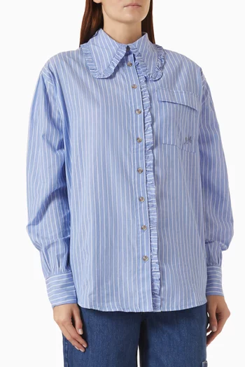 Kendall Ruffle Shirt in Cotton