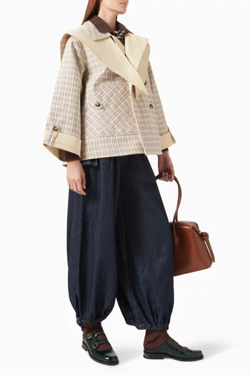 Jerry Reversible Crop Trench Coat in Organic Cotton