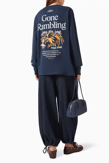Gone Rambling Graphic Oversized T-shirt in Organic Cotton