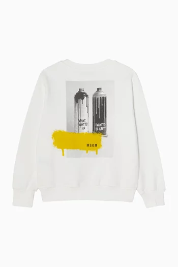 Graphic Sweatshirt in Cotton
