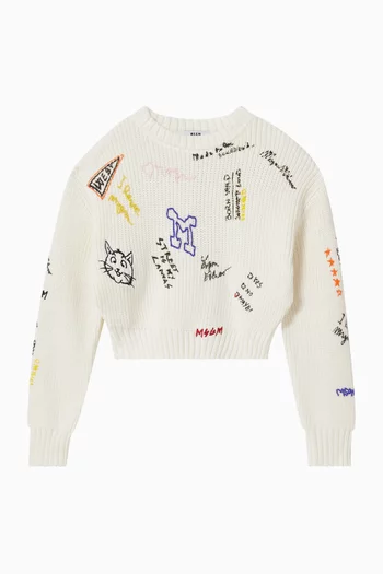 Graphic Logo Sweater in Knit
