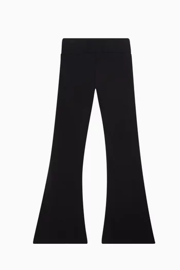 Logo Flared Leggings in Knit