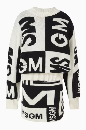 Jacquard Mini Skirt in Knit