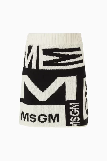 Jacquard Mini Skirt in Knit