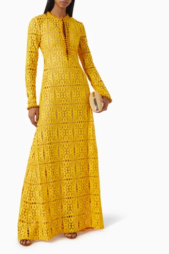 Casilda Crochet Maxi Dress
