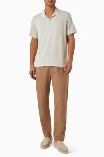 Shaun Polo T-shirt in Stretch-linen