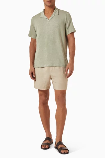 Shaun Polo T-shirt in Stretch-linen