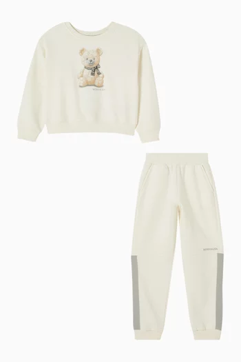 Teddy Bow Two-piece Tracksuit in Cotton
