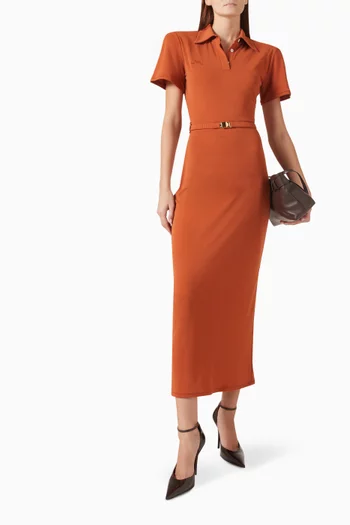 Polo Dress in Cotton Jersey