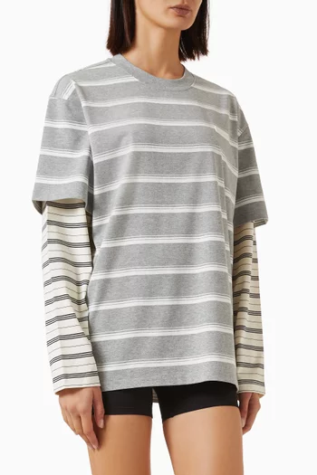 Spark Striped T-shirt in Cotton Blend
