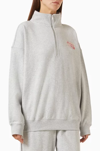 Snap Quarter-zip Sweatshirt in Fleece
