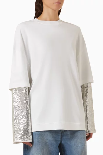 Troy Embellished T-shirt in Cotton