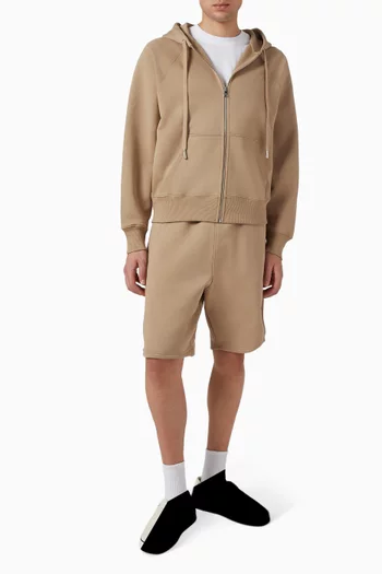 Embossed Ami de Coeur Shorts in Fleece
