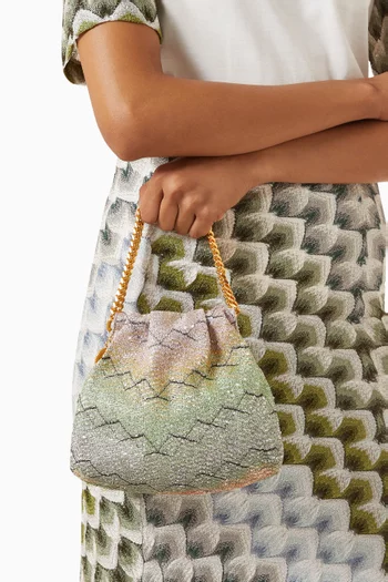 Small Caperdoni Sequin-embellished Pouch in Lamé