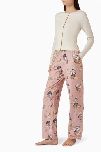 Long Pyjama Set in Organic Cotton Blend