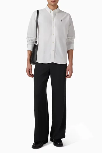 Contrasted Ami de Coeur Shirt in Cotton Oxford