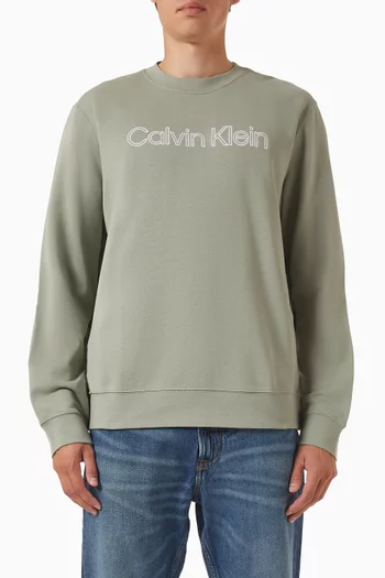 Logo Sweatshirt in Cotton Terry