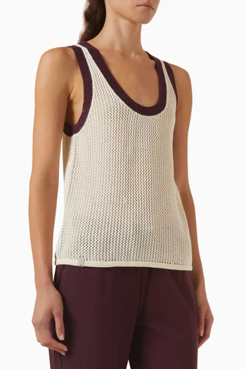 Fenway Wales Knit Tank Top in Organic Cotton