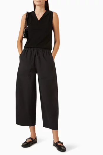 Barrel-leg Utility Pants in Cotton