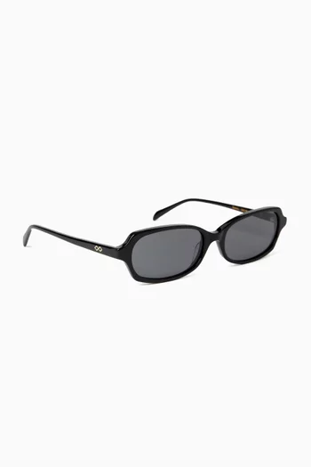 Deema Rectangular Sunglasses in Acetate