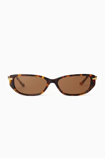 Zoya Rectangular Sunglasses in Acetate