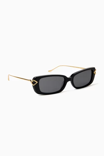 Zina Rectangular Sunglasses in Acetate