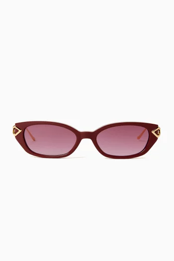 Layal Cat-eye Sunglasses in Acetate