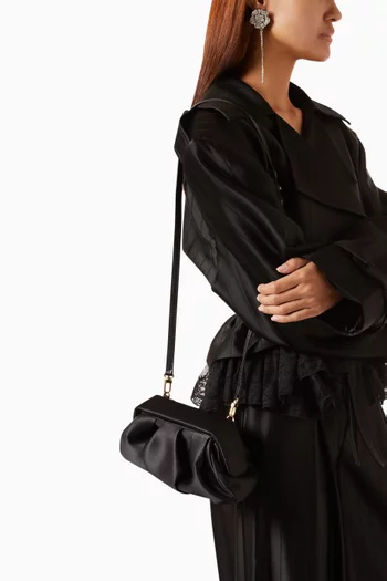 Athena Pochette Medium Clutch in Satin