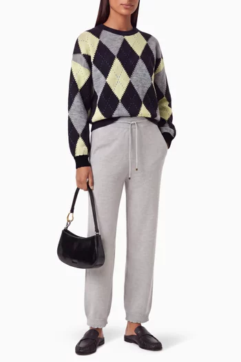Argyle Jacquard Sweater in Knit