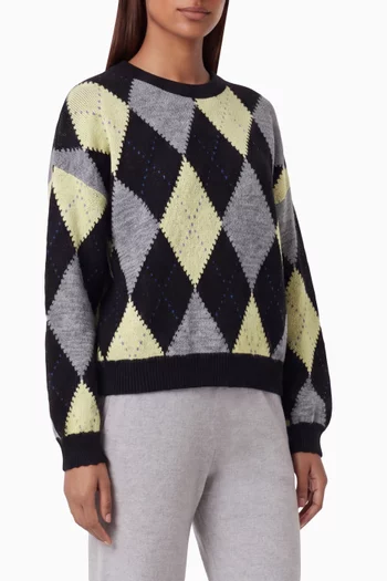 Argyle Jacquard Sweater in Knit