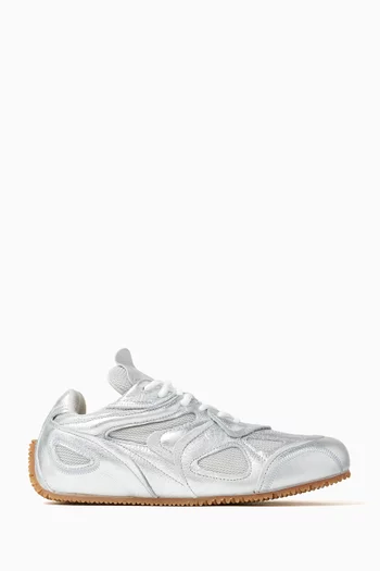 Slow Runner Sneakers in Metallic Leather-blend