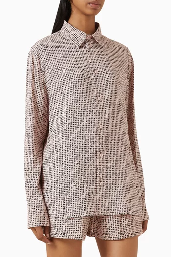 Monogram Shirt in Viscose