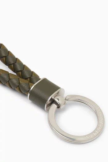 Key Ring in Intrecciato Nappa Leather