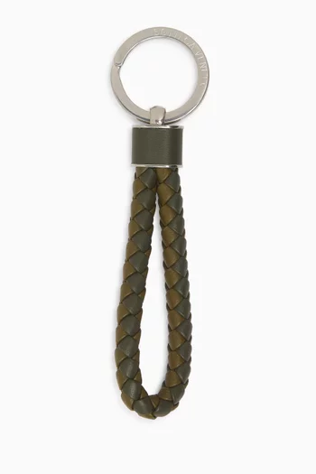 Key Ring in Intrecciato Nappa Leather