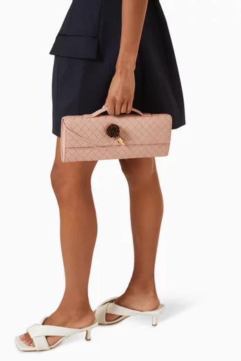 Andiamo Clutch in Intrecciato Leather