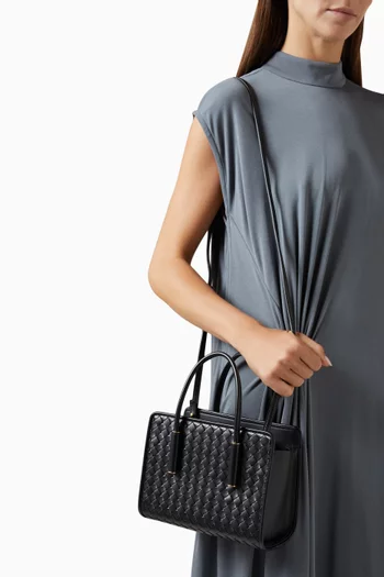 Baby Barbara Tote Bag in Intrecciato Leather