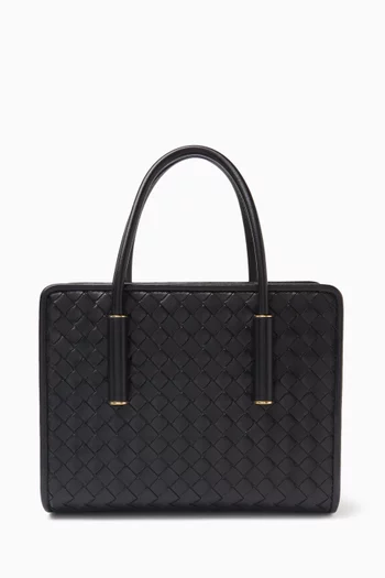 Baby Barbara Tote Bag in Intrecciato Leather