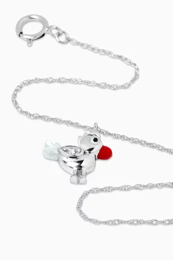 Bird Diamond Bracelet in 18kt White Gold
