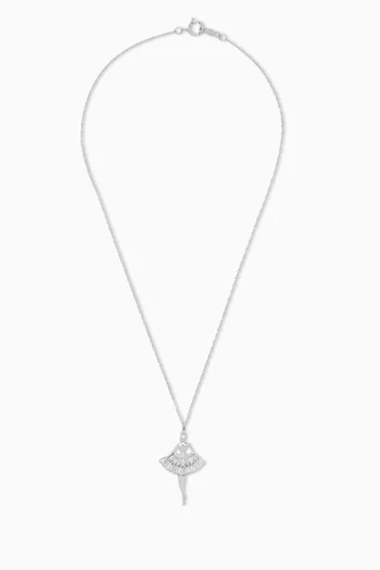 Ballerina Diamond Necklace in 18kt White Gold