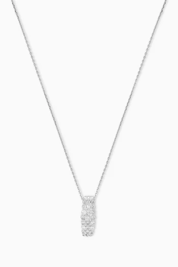 Pave Diamond Necklace in 18kt White Gold