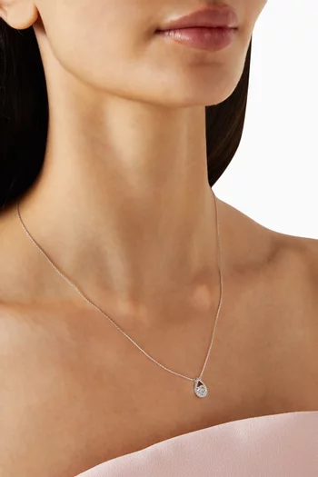 Pear-shaped Diamond Necklace in 18kt White Gold
