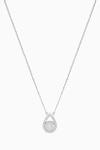 Pear-shaped Diamond Necklace in 18kt White Gold