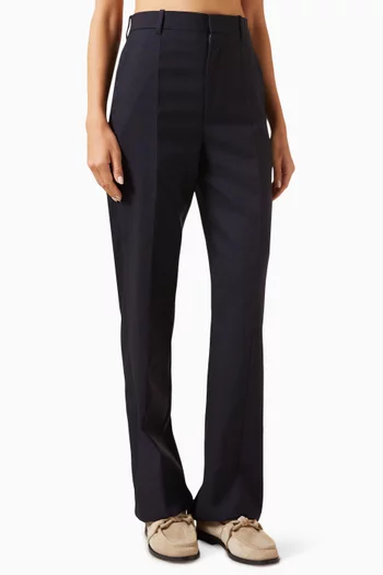 Straight-fit Pants in Shetland Wool-toile