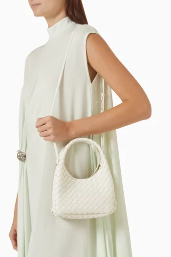 Baby Campana Shoulder Bag in Intrecciato Leather
