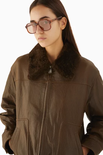 Delphine Oversized Sunglasses in Acetate