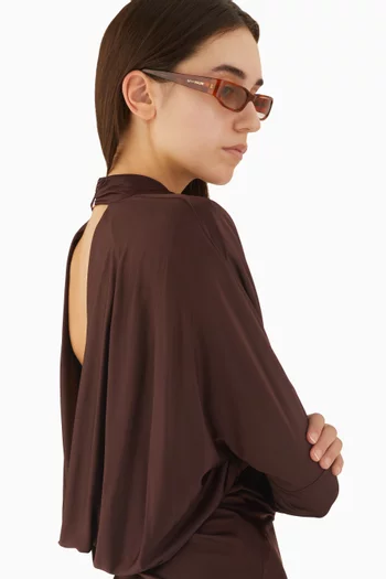 Vesper Rectangular Sunglasses in Acetate