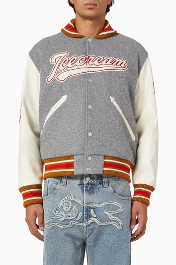 Waitress Varsity Jacket in Cotton