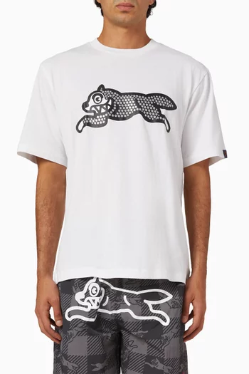 Glitter Running Dog T-shirt in Cotton