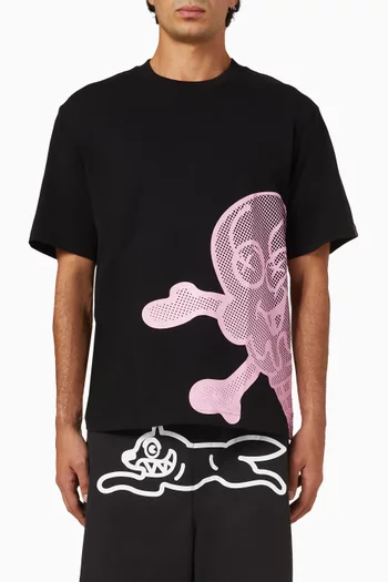 Halftone Jumbo Cones & Bones T-shirt in Cotton